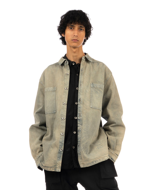 DRKSHDW by Rick Owens | Jumbo Denim Jacket Mineral Pearl - Concrete