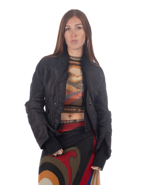 OTTOLINGER | Double-Closure Silhouette Bomber Black