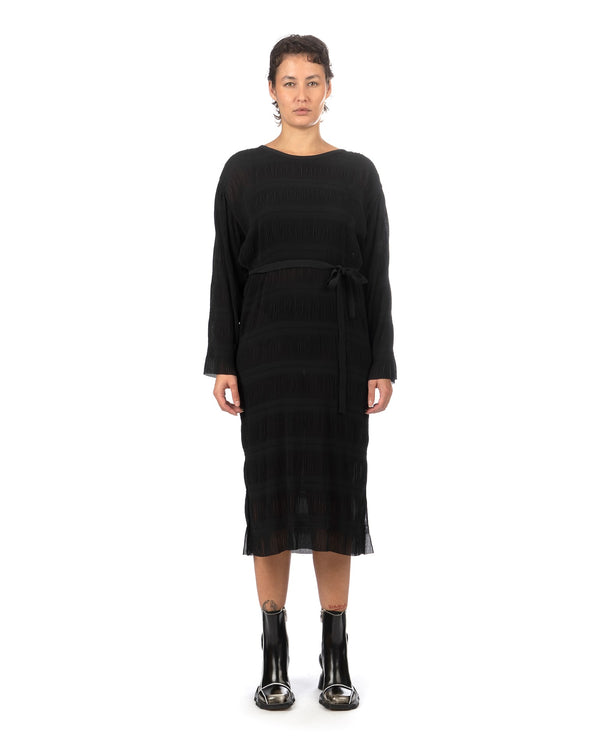Henrik Vibskov | Grow Plissé Dress Caviar - Concrete