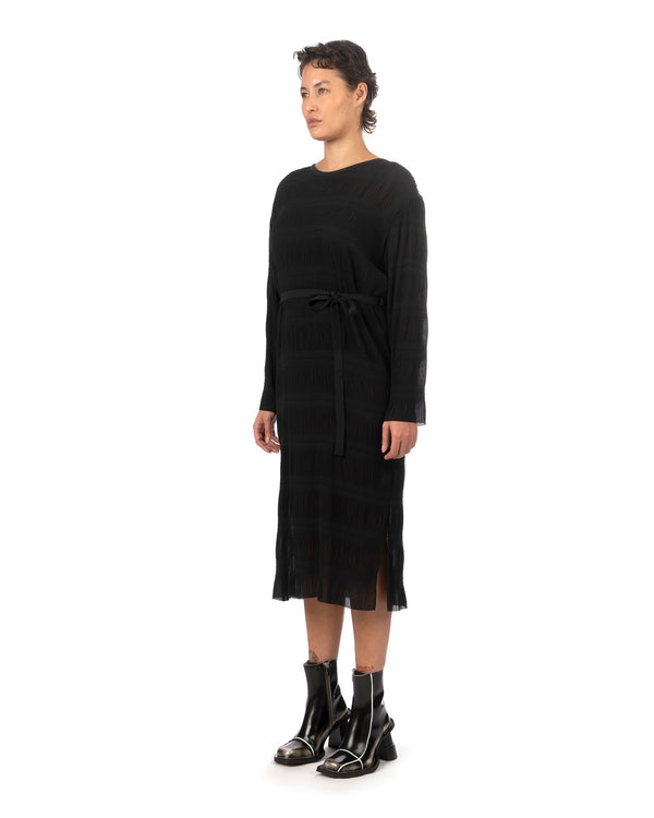 Henrik Vibskov | Grow Plissé Dress Caviar - Concrete