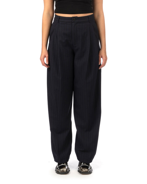Henrik Vibskov | Claus Pant Black Navy Pin Stripes - Concrete