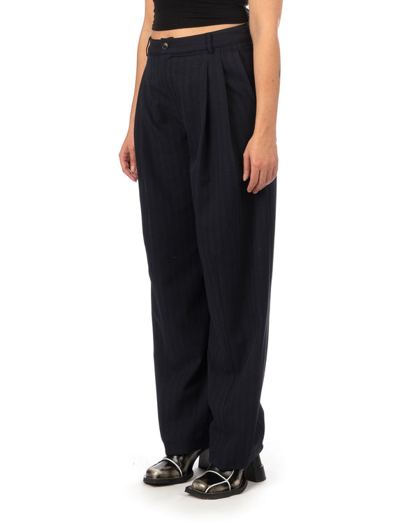 Henrik Vibskov | Claus Pant Black Navy Pin Stripes - Concrete