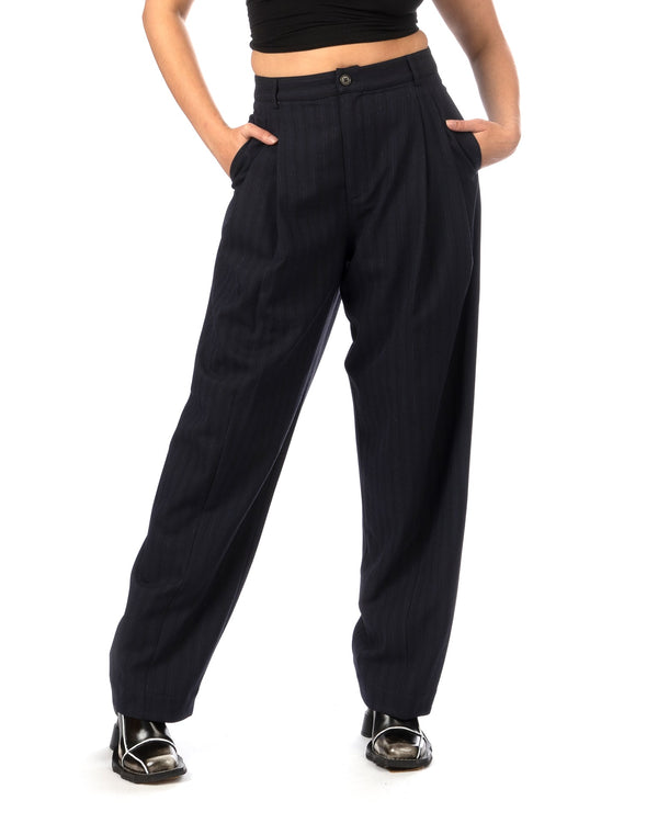 Henrik Vibskov | Claus Pant Black Navy Pin Stripes - Concrete