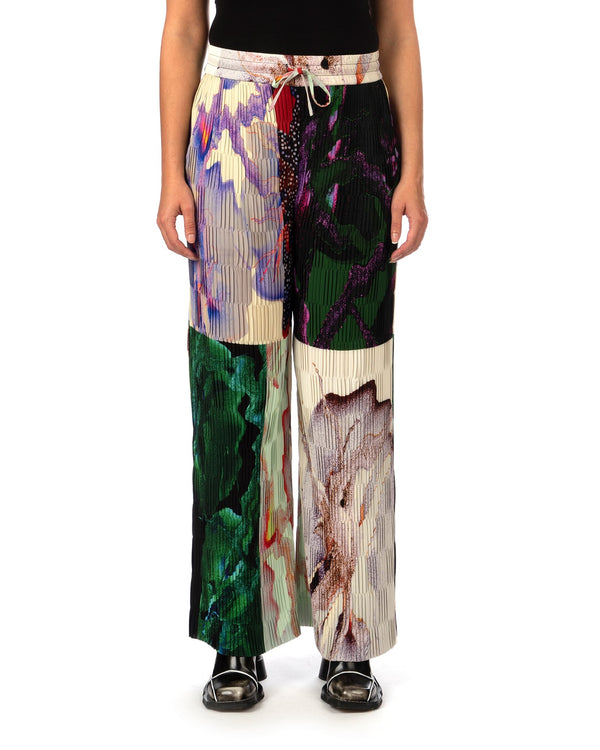 Henrik Vibskov | Grow Plissé Pant Tomato Hortensias - Concrete