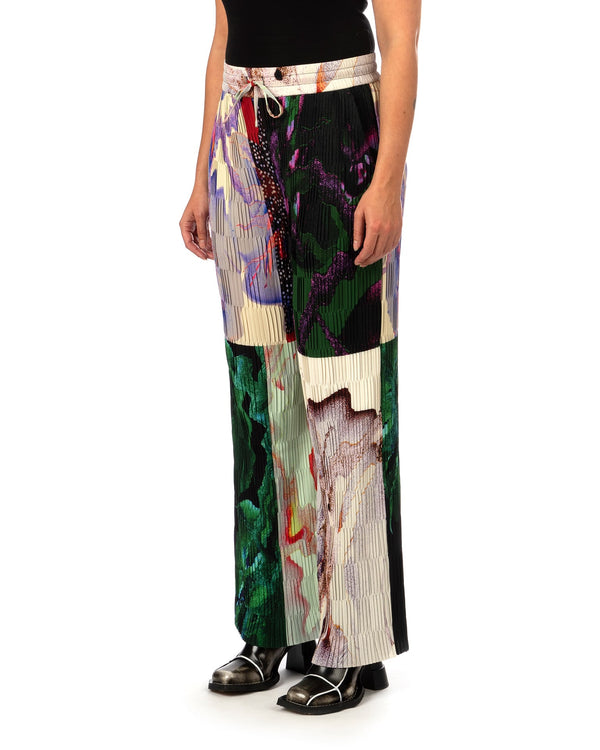 Henrik Vibskov | Grow Plissé Pant Tomato Hortensias - Concrete