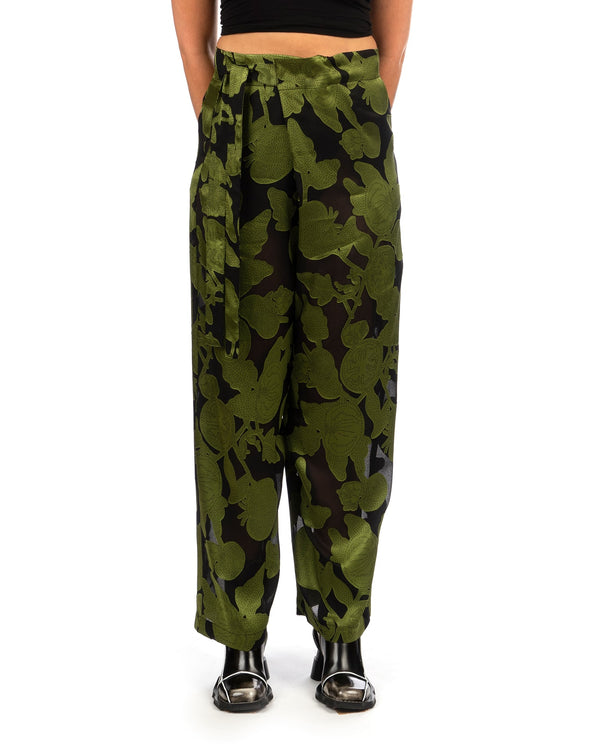 Henrik Vibskov | Wrap Pant Black / Green Tomato - Concrete