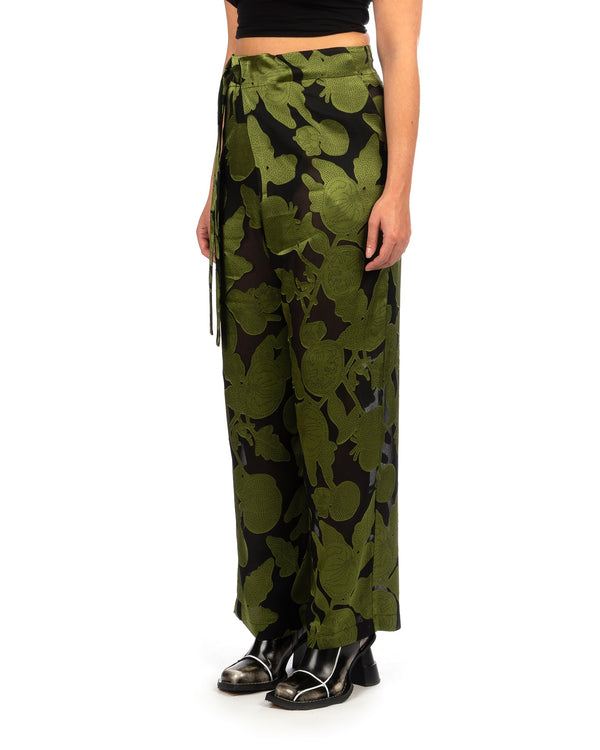 Henrik Vibskov | Wrap Pant Black / Green Tomato - Concrete