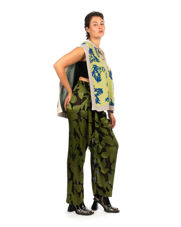 Henrik Vibskov | Wrap Pant Black / Green Tomato - Concrete