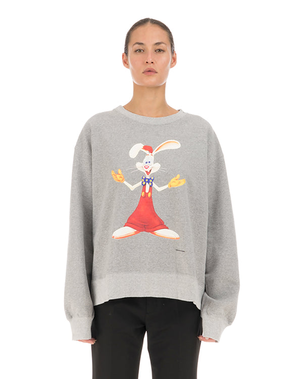 FACETASM | Roger Rabbit Sweatshirt Gray - Concrete