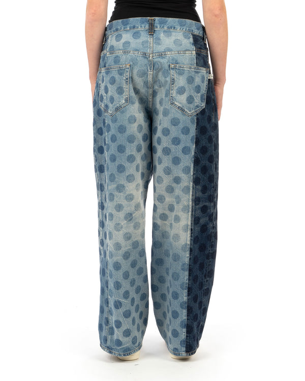 FACETASM | Unisex Dot Denim Pants Indigo - Concrete
