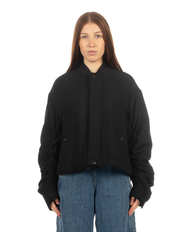 FACETASM | Cropped Wool Jacket Black - Concrete