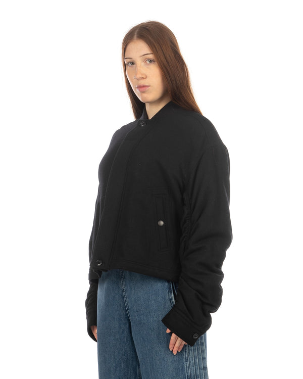 FACETASM | Cropped Wool Jacket Black - Concrete