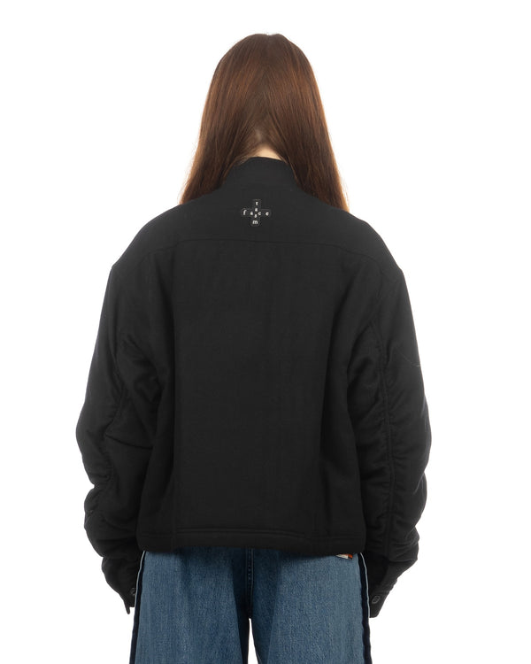 FACETASM | Cropped Wool Jacket Black - Concrete