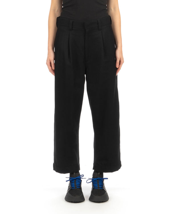 FACETASM | Wool Balloon Pants Black - Concrete