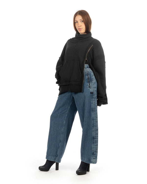 FACETASM | Layered Deconstructed Sweat Black - Concrete