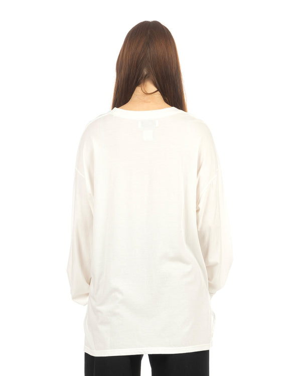 FACETASM | 7-Bars Long Sleeve T-Shirt White - Concrete