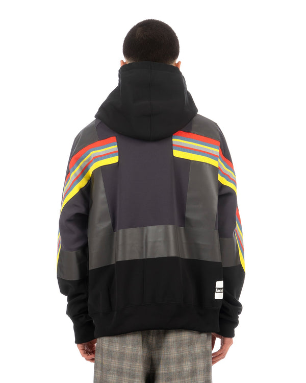 FACETASM | Fireman Rib Hoodie Black - Concrete
