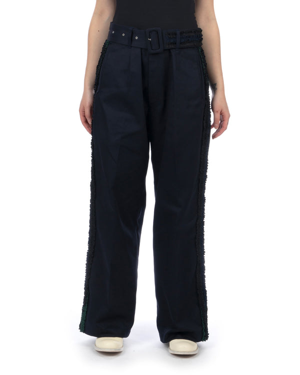FACETASM | Frill Big Heart Pants Navy - Concrete
