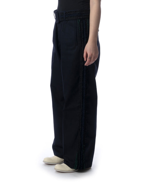 FACETASM | Frill Big Heart Pants Navy - Concrete