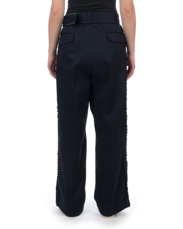 FACETASM | Frill Big Heart Pants Navy - Concrete