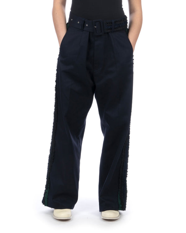 FACETASM | Frill Big Heart Pants Navy - Concrete