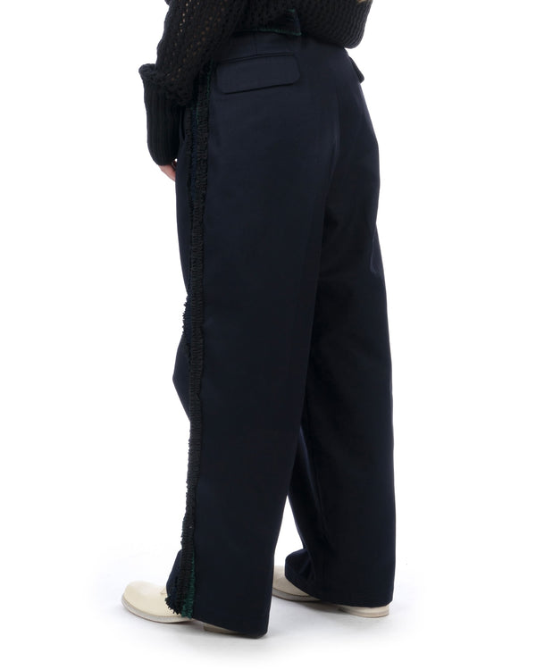 FACETASM | Frill Big Heart Pants Navy - Concrete
