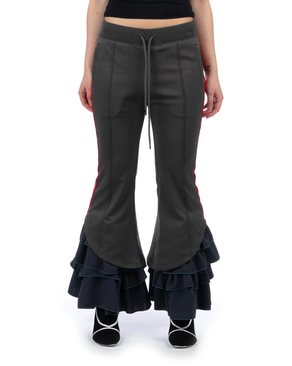 FACETASM | W Ruffled Jersey Pants Charcoal - Concrete