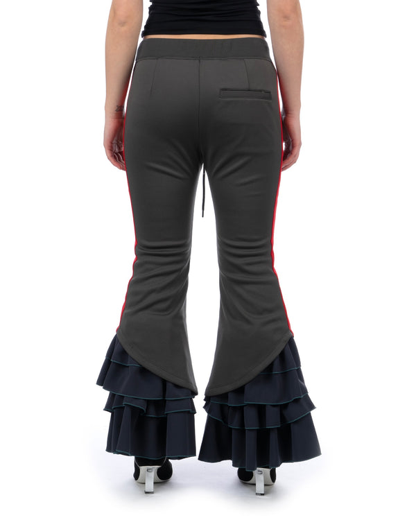 FACETASM | W Ruffled Jersey Pants Charcoal - Concrete