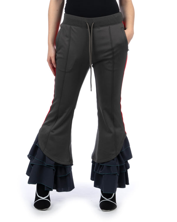 FACETASM | W Ruffled Jersey Pants Charcoal - Concrete