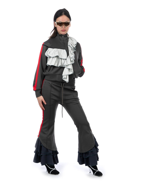 FACETASM | W Ruffled Jersey Jacket Charcoal - Concrete