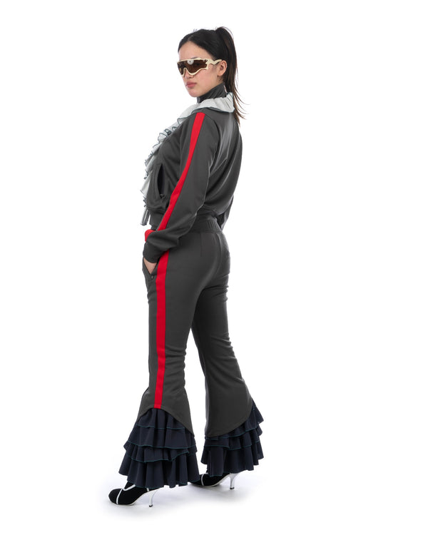 FACETASM | W Ruffled Jersey Jacket Charcoal - Concrete