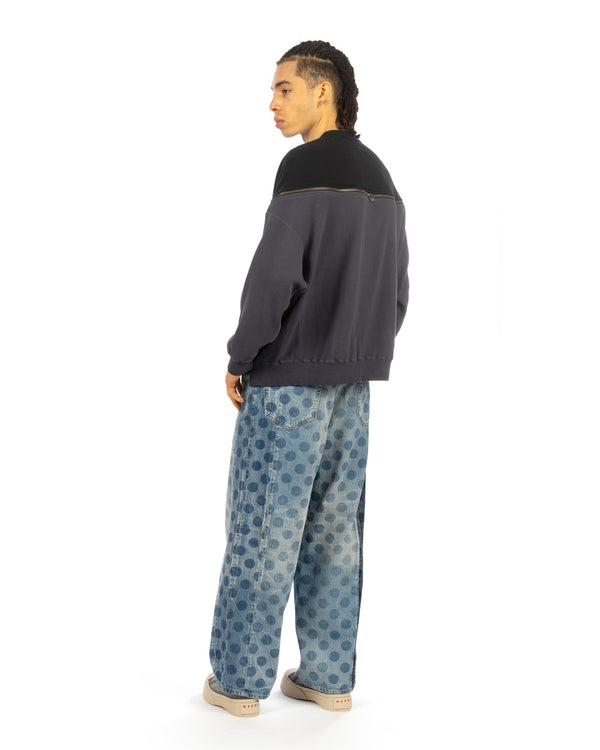 FACETASM | Unisex Dot Denim Pants Indigo - Concrete