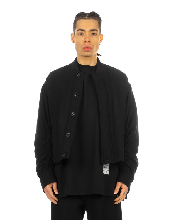 FACETASM | Cropped Wool Jacket Black - Concrete