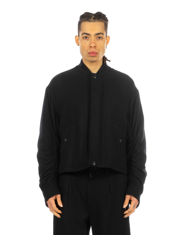 FACETASM | Cropped Wool Jacket Black - Concrete