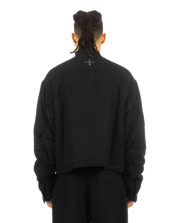 FACETASM | Cropped Wool Jacket Black - Concrete