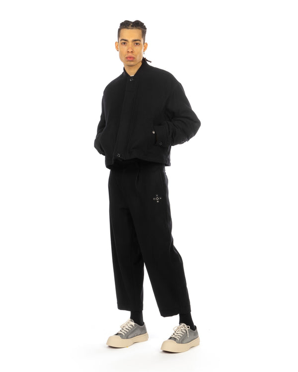 FACETASM | Cropped Wool Jacket Black - Concrete