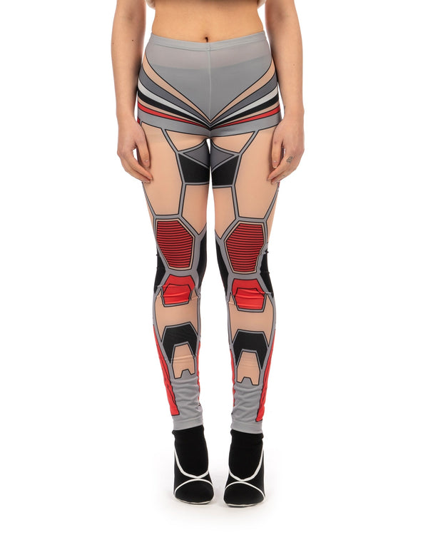 Ground Zero | Gundam Digital Printed Leggings Grey - Concrete