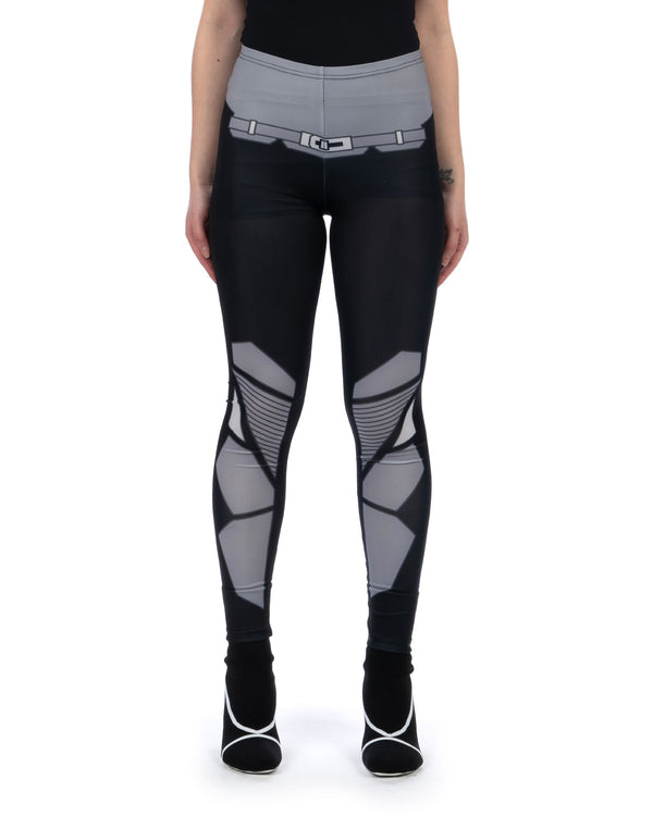 Ground Zero | Birkin Digital Printed Legging Black - Concrete