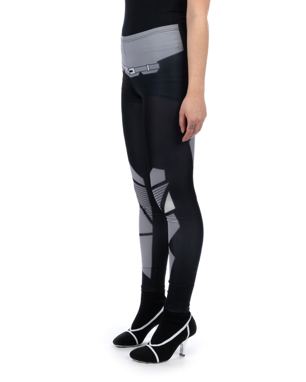 Ground Zero | Birkin Digital Printed Legging Black - Concrete