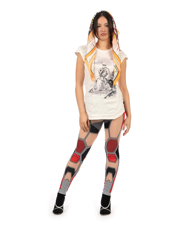 Ground Zero | Gundam Digital Printed Leggings Grey - Concrete