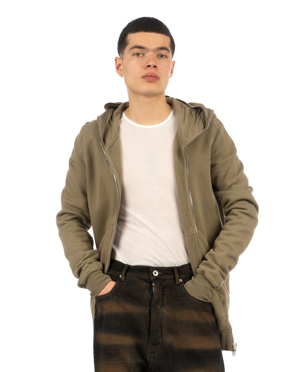 DRKSHDW by Rick Owens | Gimp Zipped Hoodie Pale Green - Concrete