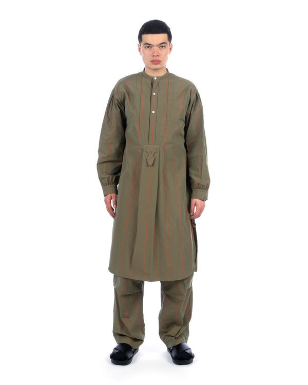 Haversack | French Long Pullover Shirt Khaki - Concrete