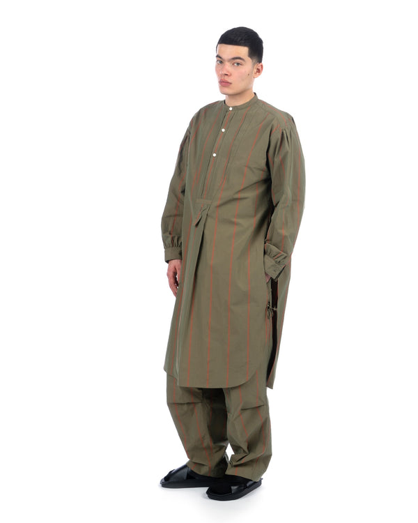 Haversack | Stripe High Waist Wide Pants Khaki - Concrete