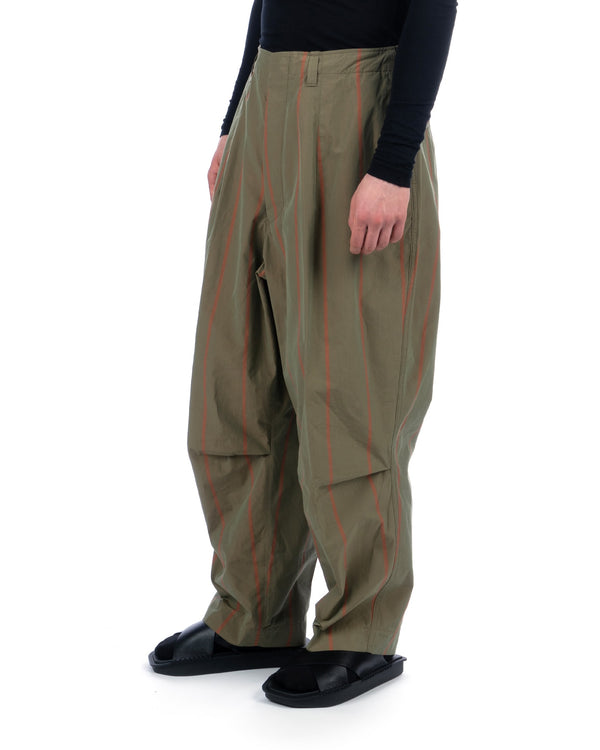 Haversack | Stripe High Waist Wide Pants Khaki - Concrete