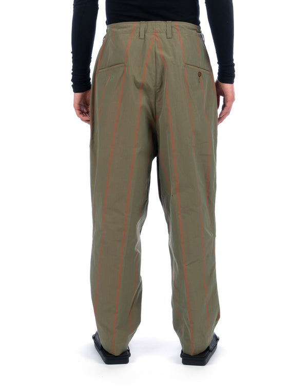 Haversack | Stripe High Waist Wide Pants Khaki - Concrete
