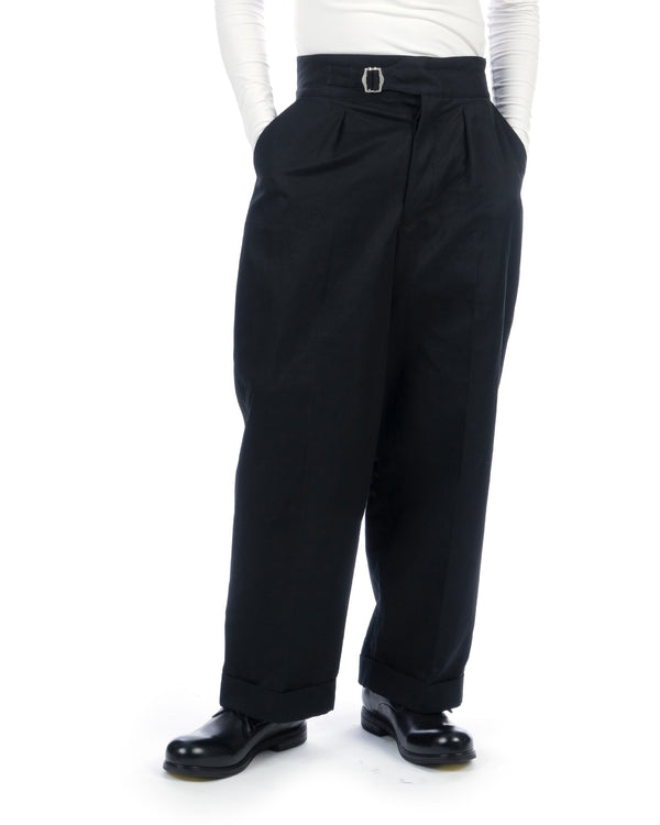 Haversack | Hemp Belt Trousers Navy - Concrete
