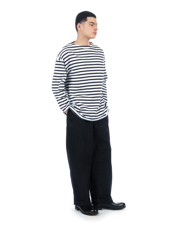 Haversack | Hemp Belt Trousers Navy - Concrete