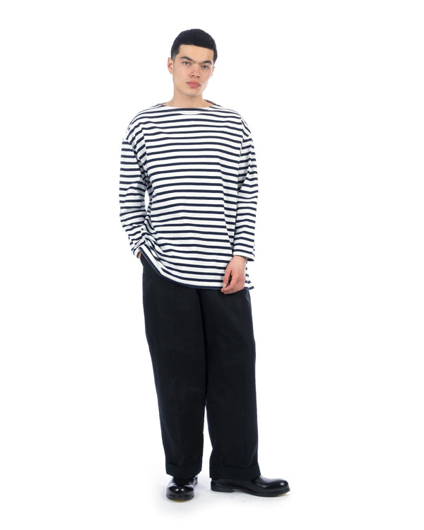 Haversack | Hemp Belt Trousers Navy - Concrete