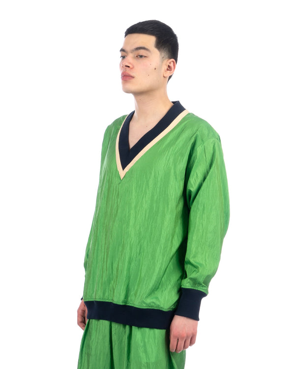 Haversack | V-neck Pullover Blouson Green - Concrete