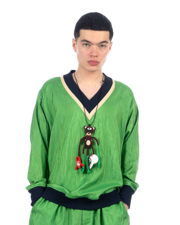 Haversack | V-neck Pullover Blouson Green - Concrete